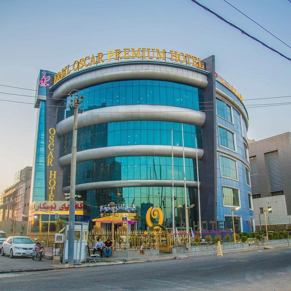 Hotel Oscar — turnstile access control, electronic hotel door locks, CCTV surveillance, and a fire alarm system. in Erbil